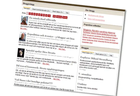 Förbättrad bloggsida