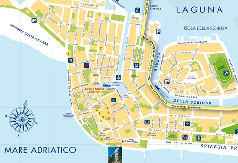 Cykeltur i Grado Italien i somras i fågelparadis