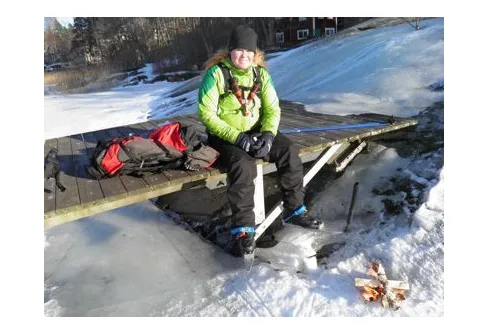 Långfärdsskridsko på Vallentunasjön