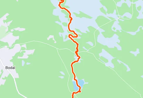 Paddla Hällån från Rissnavägen till Hornsjön 250518