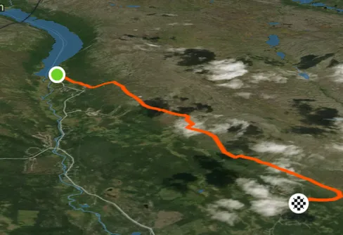 Medvinds-blåstur från Grövelsjön till Lövåsen 250103