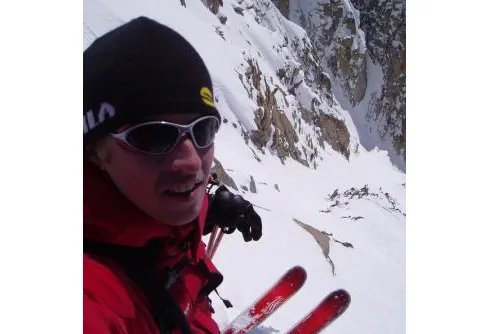 I toppen av Y-couloiren