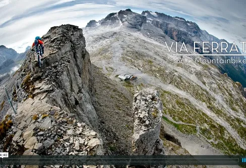 Via Ferrata på mountainbike