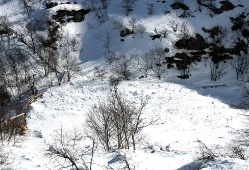 Varning för lavinfara i Njupeskär