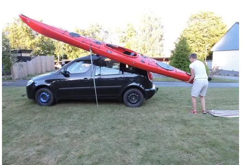 Lasta kajak på egen hand