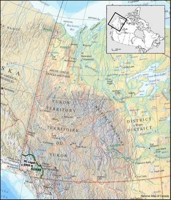 Karta över Yukonterritoriet
