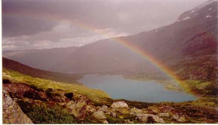 Regnbåge över Surtbyttdalen Regnbåge över Surtbyttdalen