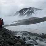 Ahkkas norra sidan 7 - Dimmorna rullar in nedanför Hyllglaciären